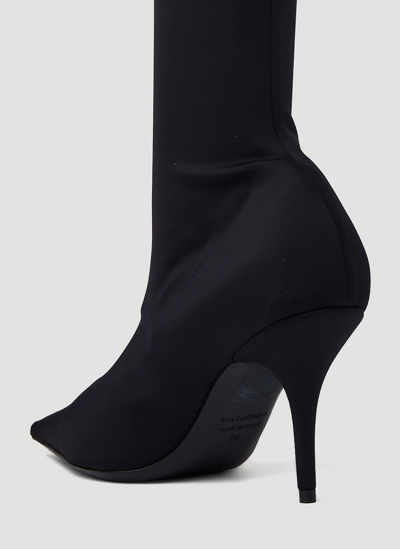 Shop Balenciaga Knife Stiletto Ankle Boots In Black