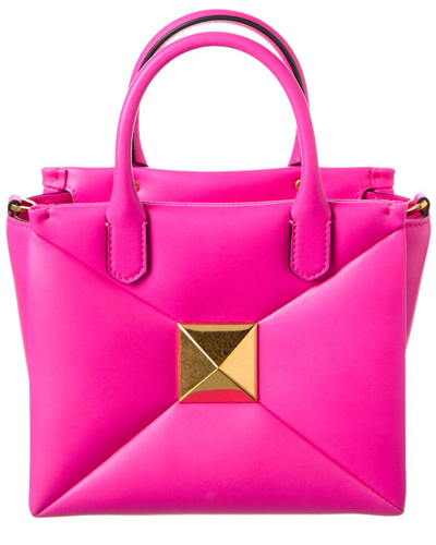 VALENTINO Garavani Lovestud Calfskin Leather Tote Bag Pink