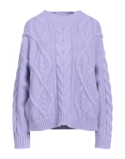 Shop Akep Woman Sweater Light Purple Size 10 Polyamide, Acrylic, Merino Wool