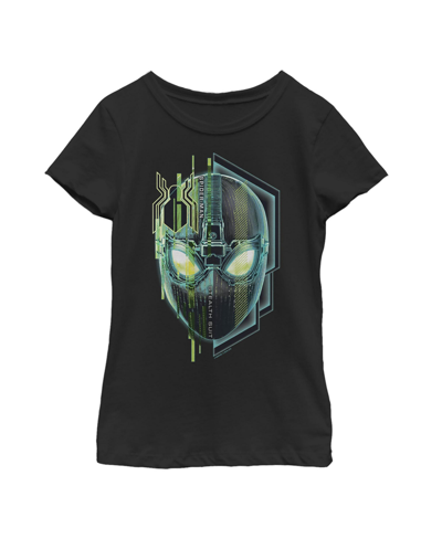 Shop Marvel Girl's  Spider-man: Far From Home Techy Mask Child T-shirt In Black