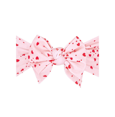 Shop Baby Bling Infant-toddler Printed Dang Enormous Bow Headband For Girls In Pink Hearts