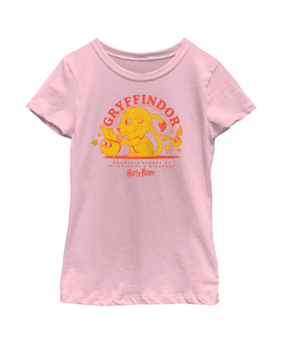 Shop Warner Bros Girl's Harry Potter Cute Gryffindor Lion Child T-shirt In Light Pink