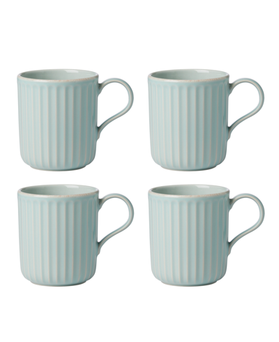 Lenox French Perle Solid 4 Piece Mug Set, Service For 4 In Lite Blue