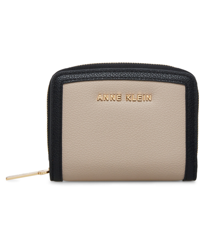Shop Anne Klein Women's Mini Colorblocked Wallet In Beige