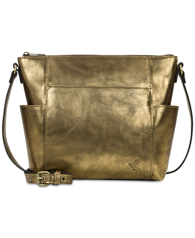 Shop Patricia Nash Aveley Crossbody In Antique Gold