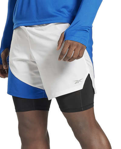 Reebok Running Two-in-one Shorts In Vector Blue | ModeSens