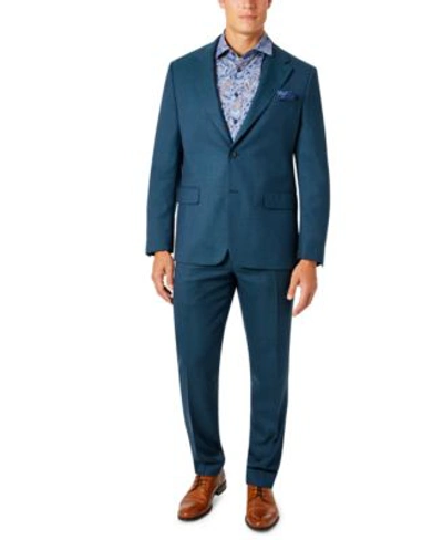 Shop Tallia Mens Classic Fit Wool Suit Separates In Dark Teal