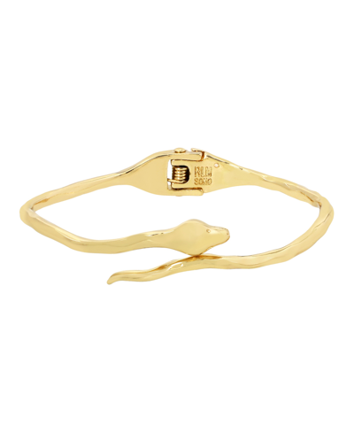 Shop Robert Lee Morris Soho Snake Bangle Bracelet In Gold-tone