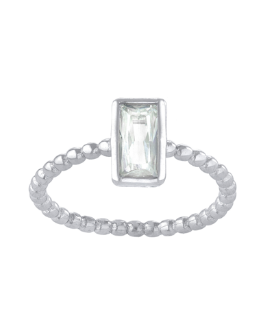 Giani Bernini Emerald Cut Cubic Zirconia (1.47 Ct. T. W.) Solitaire Ring In Sterling Silver In Sterling Silver