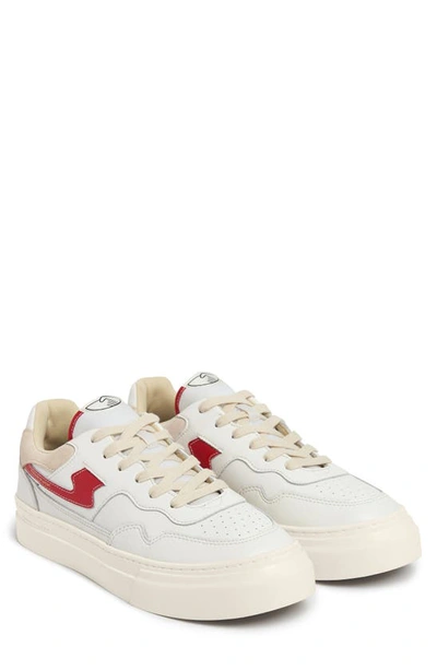 Shop Stepney Workers Club Pearl S-strike Sneaker In White/red