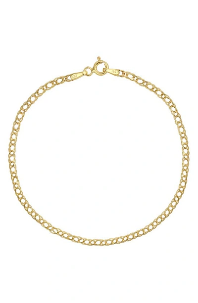 Shop Bony Levy 14k Gold Double Curb Chain Bracelet In 14k Yellow Gold