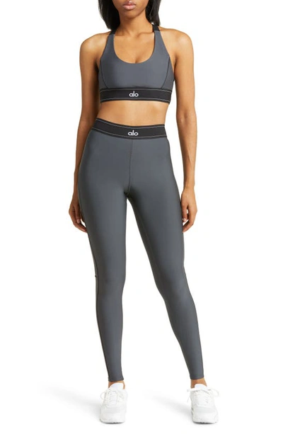 Alo Yoga Airlift High-waist Suit Up Legging - Anthracite In Multi-colour