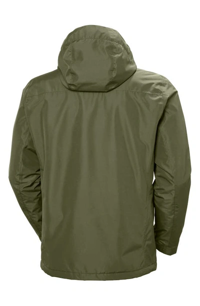 Shop Helly Hansen Dubliner Waterproof Insulated Hooded Jacket In Utility Green