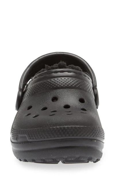 Shop Crocs Kids' Classic Lined Clog In Black/ Black