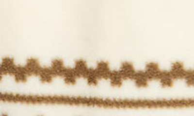 Shop Polo Ralph Lauren Nordic Border Polar Fleece Drawstring Sweatpants In Guide Cream