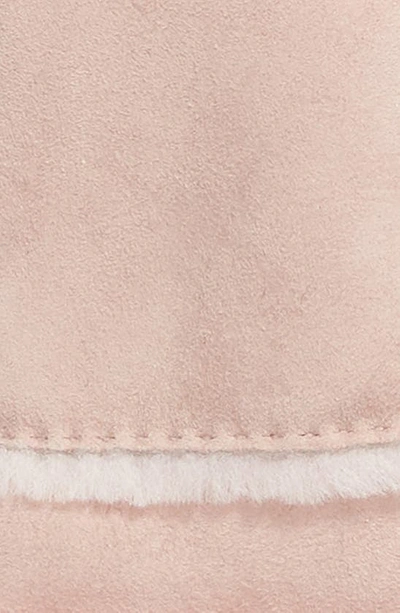 Shop Ugg Seamed Touchscreen Compatible Genuine Shearling Lined Gloves In Pink Crystal
