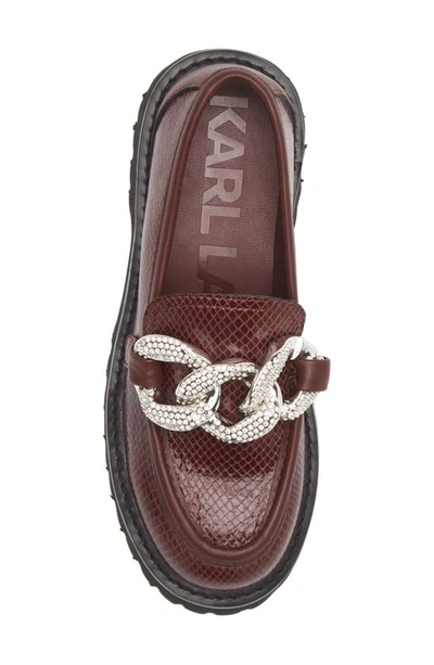 Karl Lagerfeld Women's Giana Lug Loafer Flats Women's Shoes In Andorra Brown