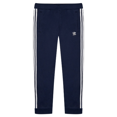 Shop Adidas Originals 3 Stripe Sweatpants In Navy