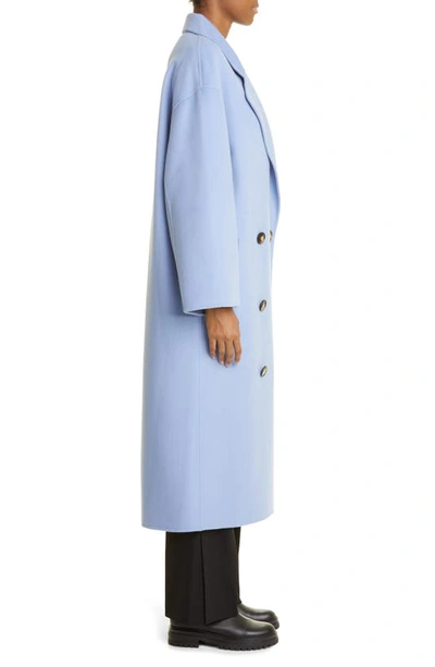 Shop Loulou Studio Double Breasted Wool & Cashmere Coat In Sky