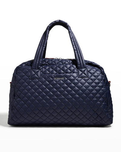 Shop Mz Wallace Jim Travel Quilted Duffel Bag In Dawn/oxford