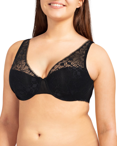 Shop Chantelle Day To Night Lightweight Lace Plunge Bra In Black