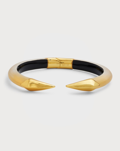 Shop Alexis Bittar Mirrored Pyramid Brake Hinge Bracelet In Gold