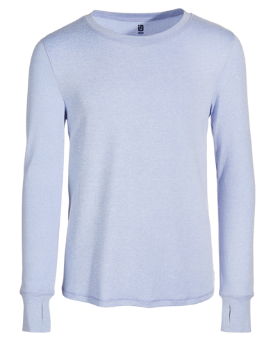 Shop Id Ideology Big Girls Core Long Sleeve Tee, Created For Macy's In Pale Iris Flwr