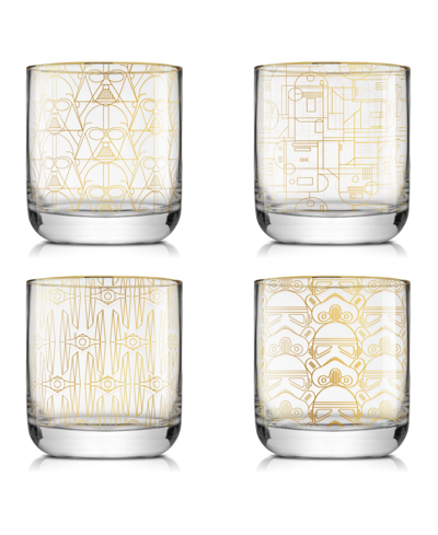 Joyjolt Star Wars Limited Edition Deco Collection Short Glasses, Set Of 4 In Clear