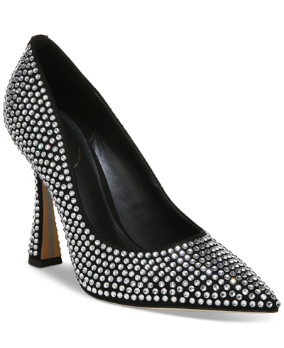 Shop Sam Edelman Women's Antonia Flare-heel Pumps Women's Shoes In Black Glitz