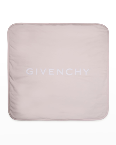 Shop Givenchy Kid's Logo-print Blanket In Pink