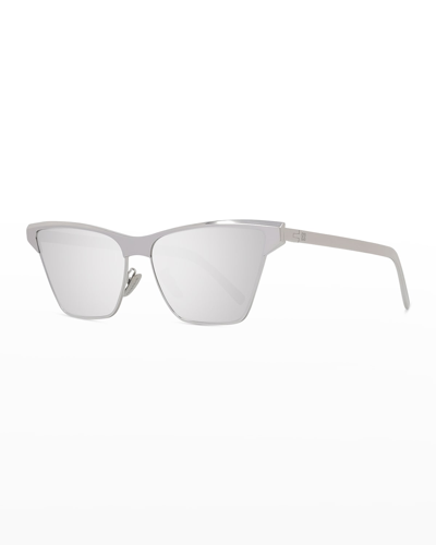 Shop Givenchy Metal Cat-eye Sunglasses In Silver