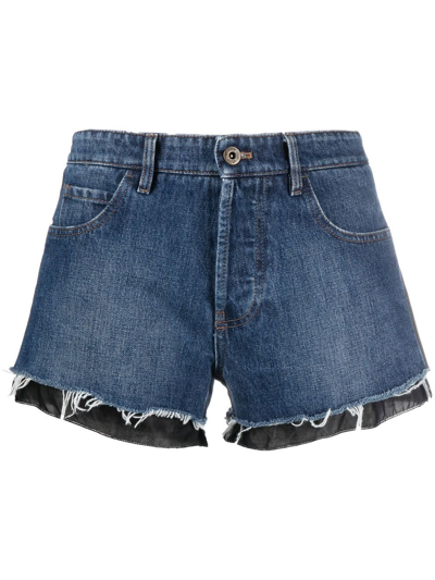 Shop Miu Miu Denim Shorts In Blu