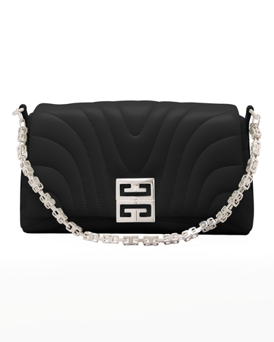 Shop Givenchy 4g Soft Small Crossbody In Quilted Leather In Black