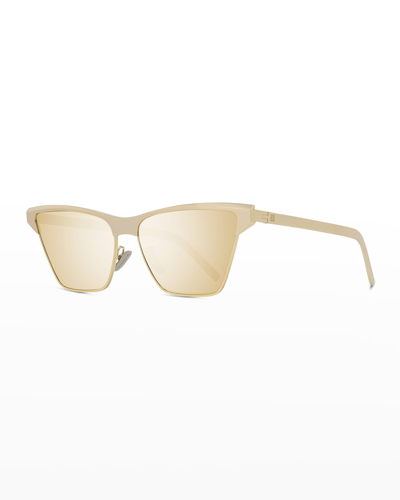 Shop Givenchy Metal Cat-eye Sunglasses In Golden Brown