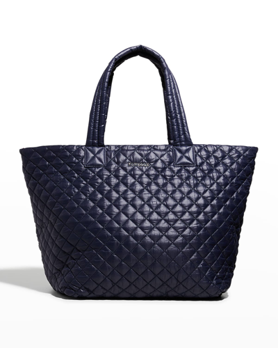 Shop Mz Wallace Metro Deluxe Large Quilted Nylon Tote Bag In Dawn/oxford
