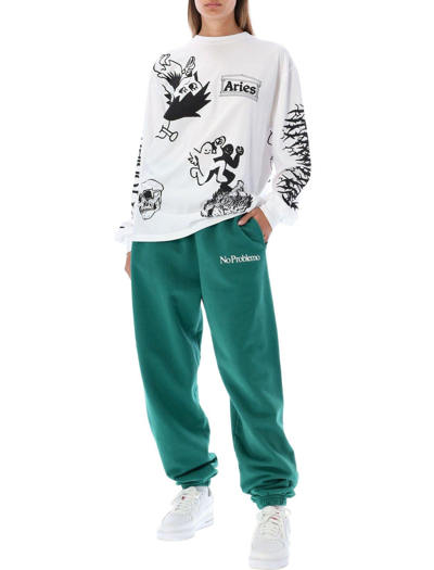 Aries Mini Problemo Jogging Pants In Sage