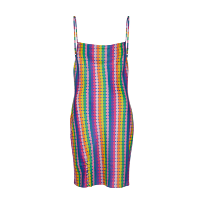 Shop Olivia Rubin Adaline Printed Satin Mini Dress In Multicoloured