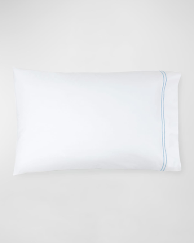 Shop Sferra Grande Hotel King Pillowcase Set In White/blue