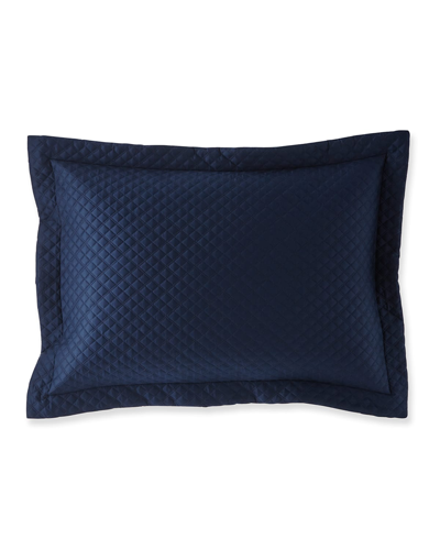 Shop Ralph Lauren Quilted Sateen Argyle King Sham In Silver