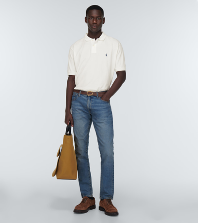 Polo Ralph Lauren Stretch-cotton Performance Tailored Polo Shirt In Deckwash White