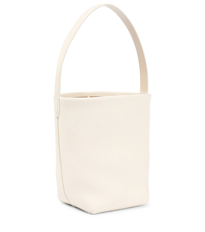 The Row Park Small Leather Tote Bag In Ivory Pld