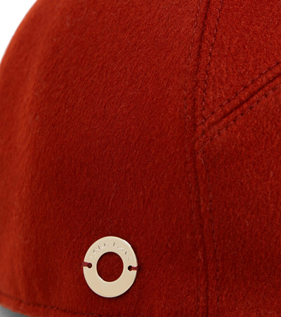 Shop Loro Piana Cashmere Baseball Cap In Red Velvet Ribbon