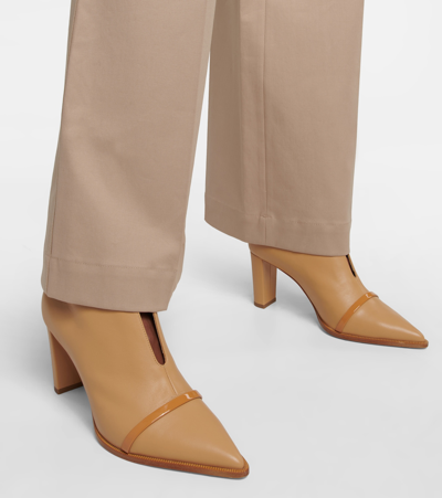 Shop Malone Souliers Clara Leather Ankle Boots In Honey/honey