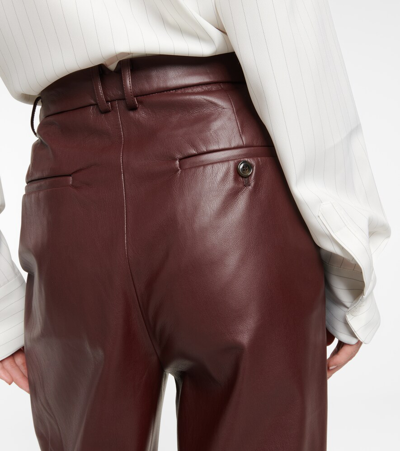 Shop The Frankie Shop Pernille Faux Leather Pants In Burgundy