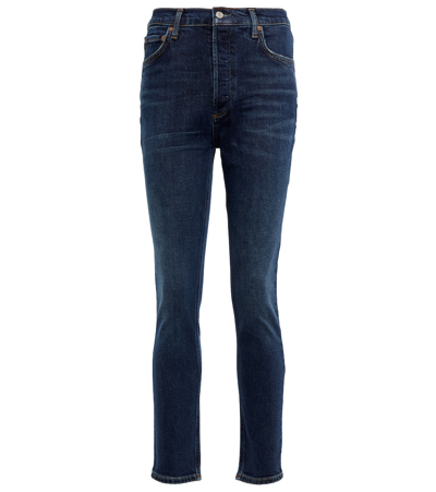 Shop Agolde Nico High-rise Slim Jeans In Ovation