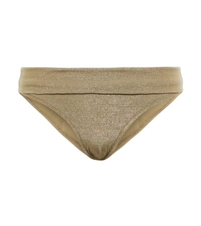 Shop Heidi Klein Ecuador Metallic Bikini Bottoms