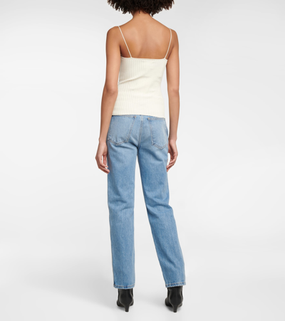 Khaite Ziggy Ribbed Top In Ivory