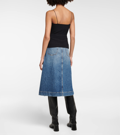 Khaite Ziggy Viscose Blend Tank Top In Black