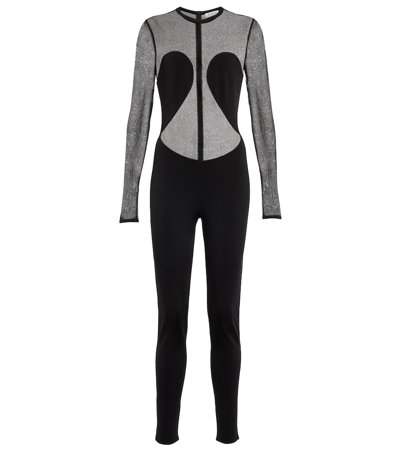 Alaïa Semi-sheer Bodysuit In Black