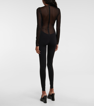 Alaïa Semi-sheer Bodysuit In Black